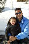 Lech 17 februari 2002
Ruud Gullit met dochtertje op wintersport