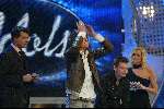 Hilversum 1 februari 2003
Idols opnames met Reinout Oerelmans en Tooske
Bas Idols & Jim Idols