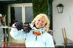 Lech 29 februari 2004
Anita Meijer op skivakantie in Lech.
Wintersport