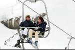Zurs 13 februari 2004
Prinses Caroline van Monaco en haar man Ernst van Hannover in skilift  
Wintersport
