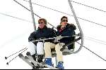 Zurs 13 februari 2004
Prinses Caroline van Monaco en haar man Ernst van Hannover in skilift  
Wintersport