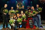 Bussum 10 februari 2004
Uitreiking gouden harpen in het spant.
Frans Bauer metTrijntje Oosterhuis Hans Dorrestijn Within Temptation
