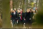 Bussum 5 februari 2004
Begrafenis van de dochter van zangeres Hanny Deborah.
Hanny met schoonzoon