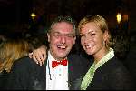 Amsterdam 9 februari 2004
Premiere FEESTJE in Tuschinski.
Cindy Pielstroom met Hans v d Togt