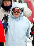 Lech 12 februari 2004
Koningin  Beatrix skien in Lech. Koningin met lippenstift
Wintersport
