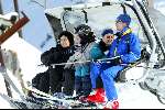 Lech 14 februari 2004
Koningin Beatrix in gondel in Lech.
Wintersport