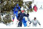 Lech 15 februari 2004
Koningin Beatrix op wintersport in Lech
Wintersport