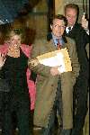 Amsterdam 6 februari 2004
Verjaardag van Koningin Beatrix op paleis op de dam.
Prins Constantijn en Prinses Laurentien