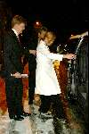 Den  Haag 26 februari 2004
Maxima en Prins Willem Alexander op bezoek bij voorstelling  in schouwburg Den Haag