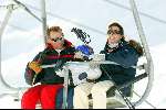 Zurs 13 februari 2004
Prinses Caroline met dochtertje Prinses Alexandra in de skilift.
Wintersport