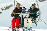 Zurs 13 februari 2004
Prinses Caroline met dochtertje Prinses Alexandra in de skilift.