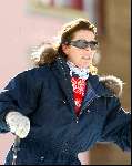 Zurs 13 februari 2004
Prinses Caroline tijdens wintersport
