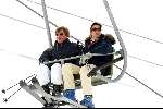 Zurs 13 februari 2004
Prinses Caroline van Monaco en haar man Ernst van Hannover in skilift  Wintersport