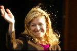 Utrecht 18 februari 2004
Maxima en Prins Willem Alexander bij de munt in Utrecht bij munt slaan voor Amalia