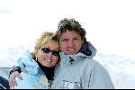Lech 29 februari 2004
Rene Froger en Natasja Froger op skivakantie in Lech.