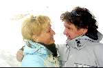 Lech 29 februari 2004
Rene Froger en Natasja Froger op skivakantie in Lech.
