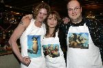 Amsterdam 23 februari 2005
Presentatie dvd Popeye in restaurant Fifteen.
Tygo Gernandt  met Angela Schijf en Marcel Jonker