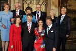 Apeldoorn 25 februari 2005
Verloving Prins Floris met Aimee Sohngen en Prins Pieter Christiaan en Anita v Eijk. Aanwezig verder prinses Margriet en Pieter v Vollenhoven alsmede ouders Anita en Aimee.