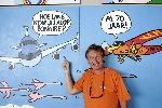 Bonaire 21 februari 2005
Henny Huisman  op vliegveld op Bonaire.