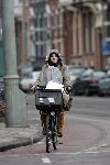 Amsterdam  26 februari 2005
Kim v Kooten met muts op fiets
