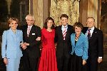 Apeldoorn 25 februari 2005
Prins Floris en zijn vriendin Aimee Sohngen verloofd
Daarbij ook aanwezig de ouders incl. Prinses Margriet en Pieter v Vollenhoven.