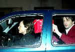St Georges 28 februari 2003
Prinses Margarita met haar hond op weg naar het politieburo Edwin de Roy van Zuydewijn