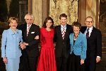 Apeldoorn 25 februari 2005
Prins Floris en zijn vriendin Aimee Sohngen met ouders Aimee Pieter v Vollenhoven en Prinses Margriet