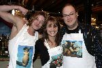 Amsterdam 23 februari 2005
Presentatie dvd Popeye in restaurant Fifteen.
Tygo Gernandt  met Angela Schijf en Marcel Jonker