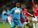 Utrecht, 8 Februari 2006 Kompetitiewedstrijd FC Utrecht-PSV, eindstand 1-2 door 2 doelpunten van Jefferson Farfan
Seizoen 2005/2006 
DeMarcus Beasley in duel met Edson Braafheid