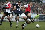 Rotterdam, 5 februari 2006 Seizoen 2005/2006 Kompetitiewedstrijd Feyenoord-AJAX, eindstand 3-2 
Dirk Kuyt