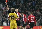 Eindhoven, 4 februari 2006  Seizoen 2005/2006 Kompetitiewedstrijd PSV-Roda JC, eindstand 3-2
Rode kaart voor Gregoor v Dijk
©Edwin van Zandvoort