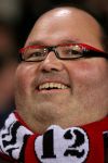 Eindhoven, 20 Januari 2007 Eerste wedstrijd na winterstop Kompetitiewedstrijd tussen PSV-SC Heerenveen, eindstand 3-1 Seizoen2006/2007
PSV Rolstoelsuppporter Adriaan Aerts, reeds 20 jaar supporter