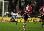 Eindhoven, 20 Januari 2007 Eerste wedstrijd na winterstop Kompetitiewedstrijd tussen PSV-SC Heerenveen, eindstand 3-1 Seizoen2006/2007
Carlos Salcido in duel met Jakob Poulsen