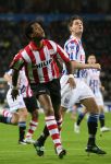 Eindhoven, 20 Januari 2006
Kompetitiewedstrijd PSV-SC Heerenveen, eindstand 3-1
Seizoen 2006/2007
Patrick Kluivert in duel met Michael Dingsdag