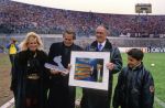 Amsterdam 9 Februari 1992 Olympisch Stadion
Vanessa ( Connie Breukhoven ) samen met haar man Hans Breukhoven en Rinus Michels