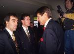 Den Bosch, 28 Januari 1992
Peter Post als ploegleider bij de Panasonic wielerploeg tijdens de voorstelling aan de pers.
Foto Peter Smulders BV