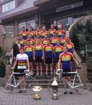Den Bosch, 28 Januari 1992
Peter Post als ploegleider bij de Panasonic wielerploeg tijdens de voorstelling aan de pers.
Foto Peter Smulders BV
