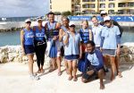 Curacao 8 januari 2011
Gerard Joling Patty Brard en Romy Omtzigt zwemmen bij de dolphin academy
bij seaquarium met dolfijnen.
Peter Smulders bv