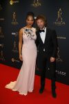 Utrecht 7 januari 2015
Musical awards gala in het Beatrix theater.
Carolina Dijkhuizen met stylist Tommie
