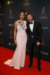 Utrecht 7 januari 2015
Musical awards gala in het Beatrix theater.
Carolina Dijkhuizen met stylist Tommie
