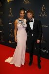 Utrecht 7 januari 2015
Musical awards gala in het Beatrix theater.
Carolina Dijkhuizen met stylist Tommie