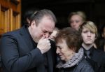 Fijnaart 10 januari 2015                                                                                                     Begrafenis van de vader van Frans en Dorus Bauer; Chris in de kerk in Fijnaart.De moeder van Frans en Mariska en de kinderen zijn natuurlijk aanwezig.