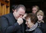 Fijnaart 10 januari 2015                                                                                                     Begrafenis van de vader van Frans en Dorus Bauer; Chris in de kerk in Fijnaart.De moeder van Frans en Mariska en de kinderen zijn natuurlijk aanwezig.