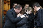 Fijnaart 10 januari 2015                                                                                                     Begrafenis van de vader van Frans en Dorus Bauer; Chris in de kerk in Fijnaart.De moeder van Frans en Mariska en de kinderen zijn natuurlijk aanwezig.