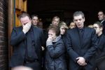 Fijnaart 10 januari 2015                                                                                                     Begrafenis van de vader van Frans en Dorus Bauer; Chris in de kerk in Fijnaart.De moeder van Frans en Mariska en de kinderen zijn natuurlijk aanwezig.