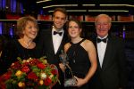 Amsterdam 16 december 2014
Sportman van het jaar verkiezing in de RAI.
Ireen v Wuust met haar vriend en ouders