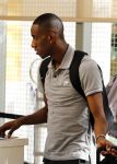 Curacao 1 januari 2014
PSV speler Joshua Brenet op vliegveld Hato met vriendin