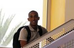 Curacao 1 januari 2014
PSV speler Joshua Brenet op vliegveld Hato met vriendin