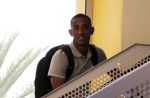 Curacao 1 januari 2014
PSV speler Joshua Brenet op vliegveld Hato met vriendin