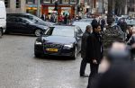 Amsterdam 13 januari 2015
Nieuwjaarsreceptie Koning Willem Alexander en Koningin Maxima in het paleis op de dam.
Ze arriveren in hun verlengde audi A8